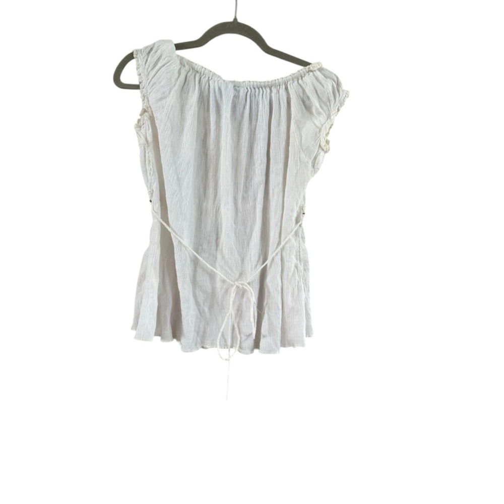 Juniors No Boundaries Blouse L Ivory - Picture 8 of 8